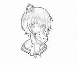 Ushiromiya Maria Princess Coloring Pages Another sketch template