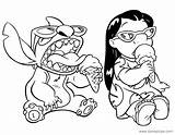 Stitch Lilo Coloring Pages Disneyclips Cream Ice Kids Book Pdf Marvelous Birijus Eating Funstuff sketch template