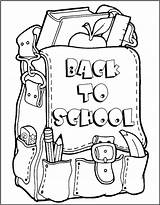 School Coloring Pages Back Getcolorings Supplies sketch template
