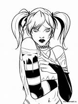 Harley Quinn Coloring Pages Printable sketch template