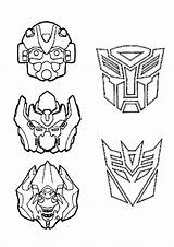 Coloring Transformers Faces Printable Characters Pages Ecoloringpage Transformer Blackout sketch template