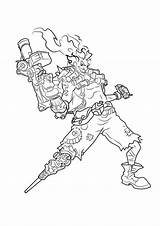 Overwatch Junkrat Coloring Pages Drawing Draw Step Genji Print Tutorials Hanzo Colorpages Tracer Drawingtutorials101 Reaper Va Other Drawings Learn Soldier sketch template