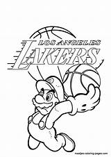 Lakers Coloring Pages Los Angeles Nba Mario La Super Basketball Clipart Sheets Logo Print Book Library Search Popular Coloringhome Window sketch template