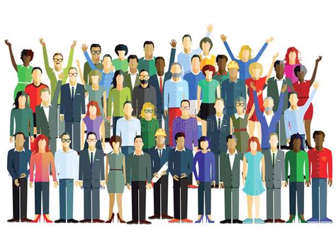 Diverse Group Stock Vector Illustration Of Crowd Team