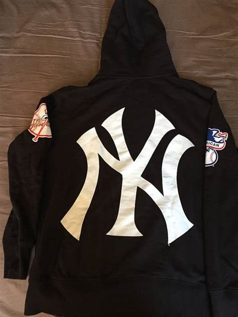 Supreme Yankees Pullover Hoodie Black Grailed