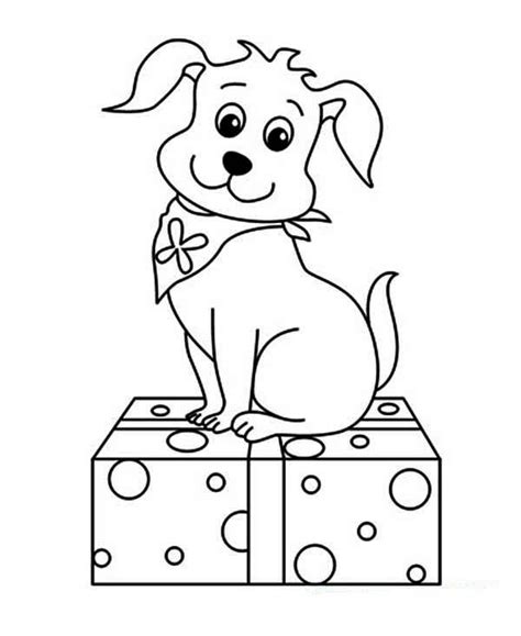 cute christmas puppy coloring pages  christmas dog coloring pages