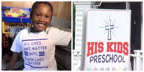 six year old kicked out of day care for wearing blm t shirt