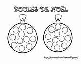 Gommettes Boule Imprimer Boules Noël sketch template