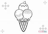 Cream Ice Cone Coloring Pages Cones Getdrawings Getcolorings Drawing Kids sketch template