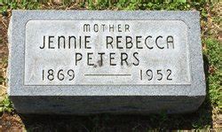 jennie rebecca auger peters   memorial find  grave
