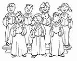 Choir Coro Igreja Carolers Colorir Familia Sagrada Carols Clipground Sing Tudodesenhos Pessoas sketch template