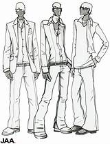 Fashion Illustration Coloring Men Mens Moda sketch template