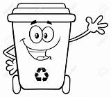 Bin Reciclaje Basura Contenedores Mascot Waving Contenedor Botes Recycling Amarillo Mascotte Bote Trash Recipiente Ambiente Medio Tacho Escritura Riciclano Felici sketch template