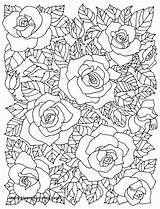 Coloring Pages Floral Adults Blossom Cherry Tree Adult Rose Getcolorings Printable Book Color Cafe Getdrawings sketch template