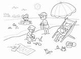 Coloring Summer Beach Pages Scene Getcolorings Colouring Printable sketch template