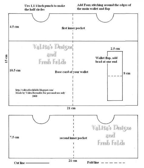 printable wallet pattern  allysongaja