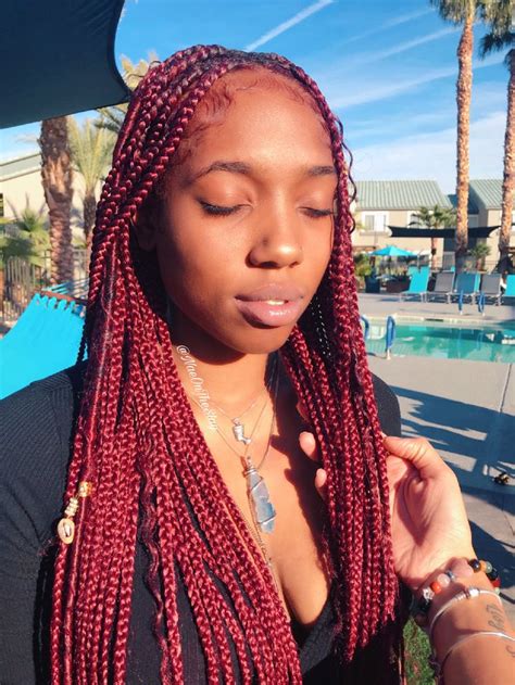 burgundy mystical knots knotless box braids hairstyles for black hot