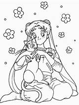 Coloring Pages Sailor Moon Sailormoon Mini Luna Printable Print Colouring Disney Princess Comments Color Popular Coloringhome sketch template