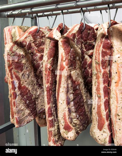 hanging meat carcass  res stock photography  images alamy