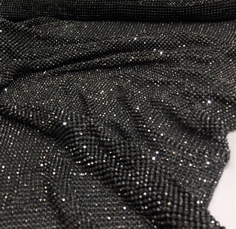 black rhinestone sheet black crystal fabric black rhinestone