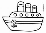Ship Coloring Kids Pages Transportation Boat Drawing Printable Kindergarten Simple Easy Sheets Choose Board Steamship Drawings Crafts sketch template