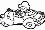 Driving Coloring Pages Car Garfield Cat sketch template