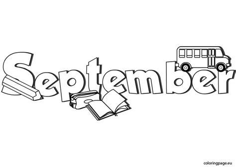 september coloring page coloring pages school coloring pages