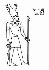 Egipto Antiguo Egipcio Colorear Egipcios Faraones Ribete Patrones Osiris sketch template