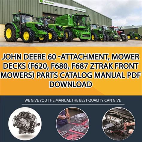 john deere  attachment mower decks    ztrak front mowers parts catalog