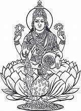 Clipart Lakshmi Goddess Coloring Clipground Pages Devi Search Again Bar Case Looking Don Print Use Find Top sketch template
