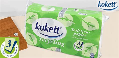 kokett toilettenpapier recycling von aldi sued