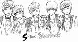 Coloring Kpop Pages Bts Chibi Exo Fan Shinee Template Sketch Sherlock sketch template