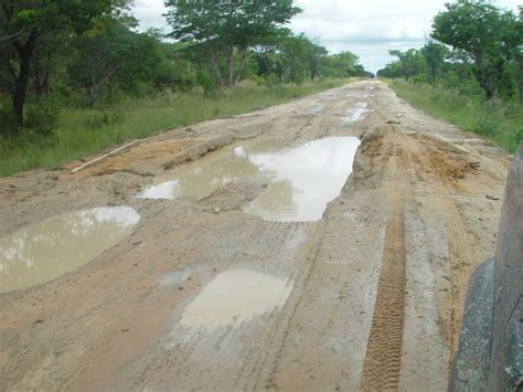 flooded road  menongue flooded roads angola road