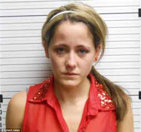 pictured teen mom 2 star jenelle evans smiles in her mug shot as she turns herself in to police