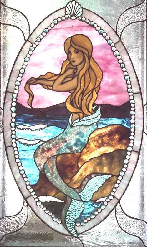 Mermaid By The Sea Mermaid Stained Glass Window I Love These Stained