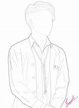 Drawing Lineart Seventeen Mingyu Tumblr Exo sketch template