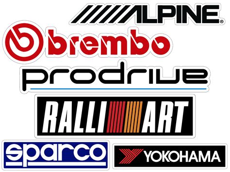 racing sponsor brand logos vinyl sticker pack vintage stickers