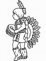 Coloring Native American Pages Boy Girl Americans Cute Women Printable Color Kids Getdrawings Getcolorings Comments Coloringtop sketch template
