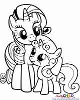 Coloring Pages Pony Little Friendship Magic Printable Print sketch template