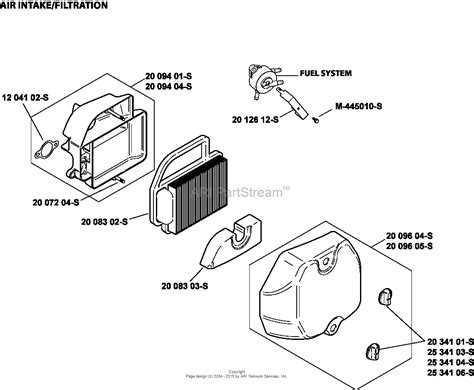 kohler sv  mtd  hp  kw parts diagram  air intakefiltration