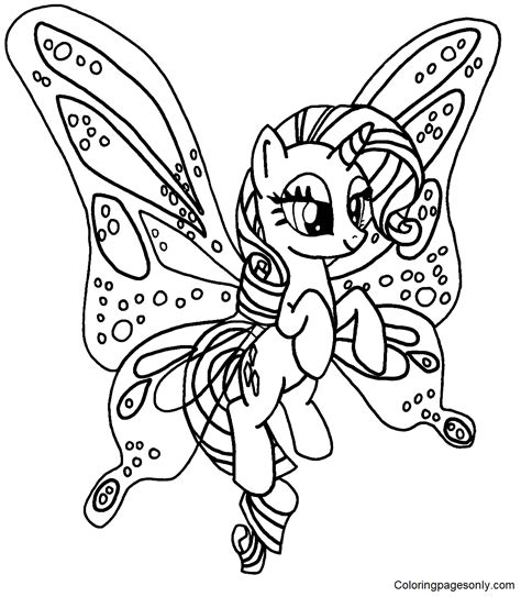 coloring pages rarity unicorn