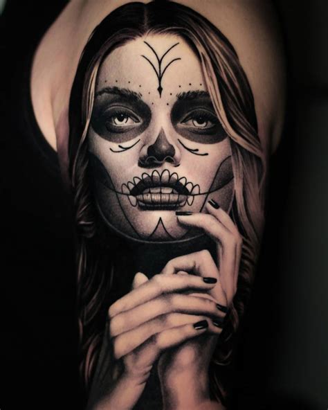 day   dead girl tattoo