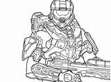 Spartan Halo Coloring Pages Getcolorings sketch template