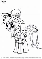Pony Little Daring Do Step Friendship Magic Draw Drawing Tutorials sketch template