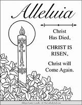Coloring Alleluia Thecatholickid Catholic Risen sketch template