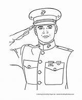 Coloring Veterans Pages Marine Sheets Kids Honkingdonkey Print Holiday Great sketch template