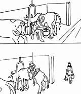 Coloring Cow Milking Farmer Indian Pages Colorluna sketch template