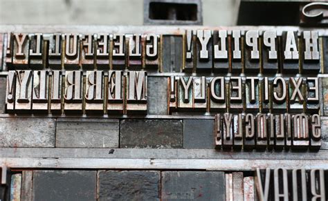 printing process letterpress printing  antique type