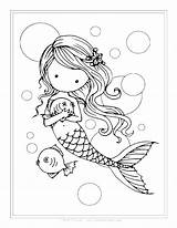 Mermaid Coloring Little Pages Baby Princess Barbie Color Getcolorings sketch template