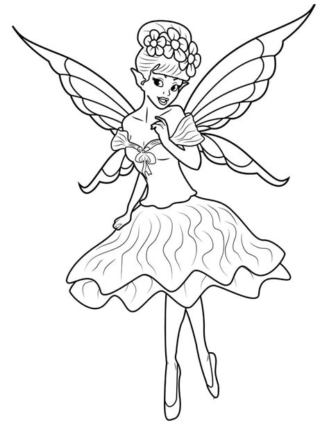 beautiful fairy coloring page  printable coloring pages  kids